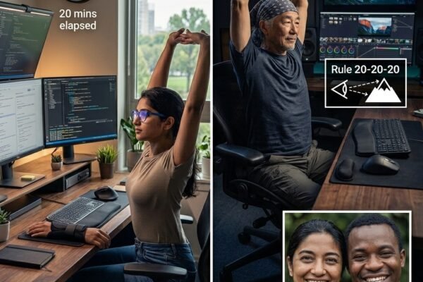 The Creator’s Ache: Simple Posture & Health Fixes for Desk Workers